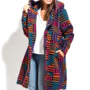 Wool Blend Hooded Coat